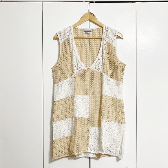 Urban outfitters kay patchwork eyelet Dress Size L - Picture 6 of 8